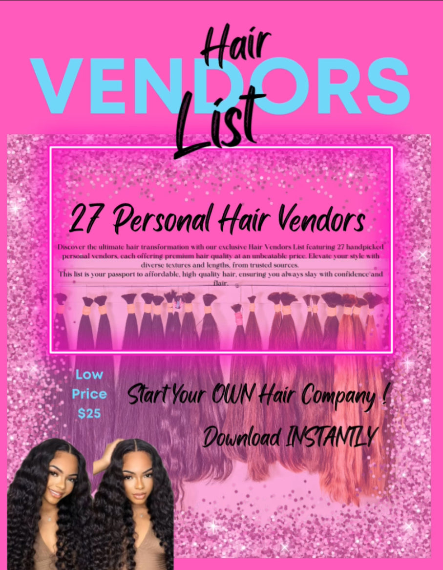 TOOTS PERSONAL HAIR VENDOR LIST